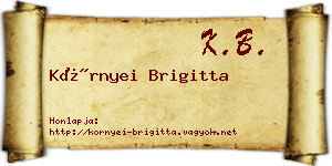 Környei Brigitta névjegykártya