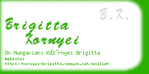brigitta kornyei business card